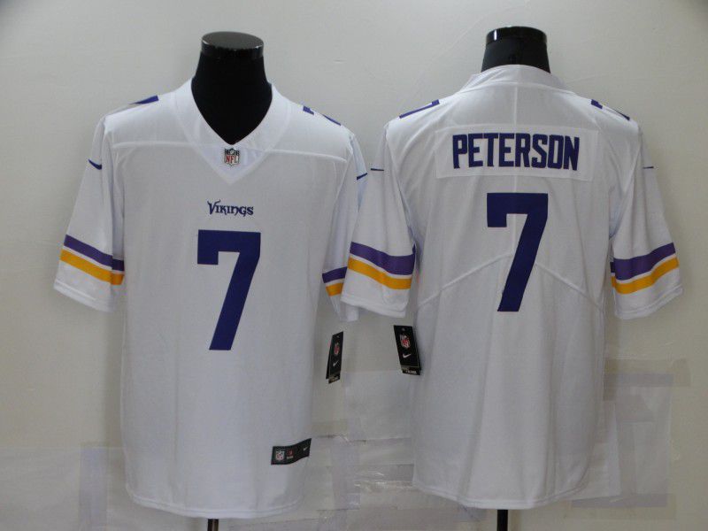 Men Minnesota Vikings #7 Peterson White Nike Vapor Untouchable Limited 2021 NFL Jersey->minnesota vikings->NFL Jersey